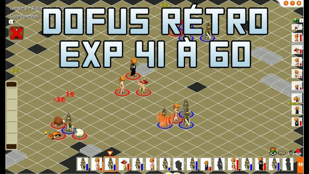 Dofus Rétro - Exp du lvl 41 à 60 : Donjon Blop - Kanigrou - Ouginak - Braconniers