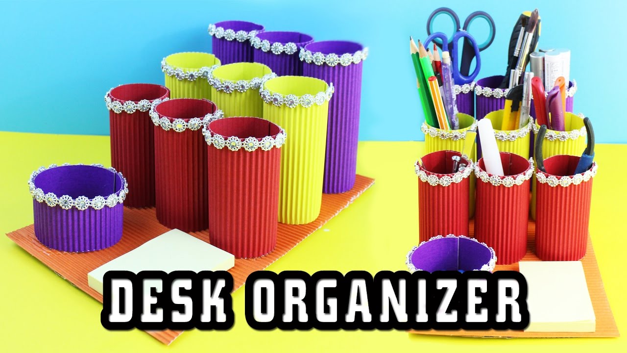 🎒🏫 Back to School Crafts Desk Organizer simplekidscrafts YouTube