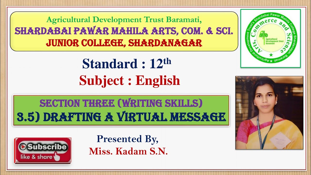 3.5) Drafting a Virtual Message (Writing skill)