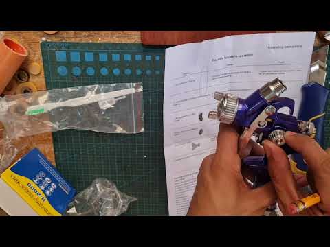 Mini Air Spray Paint Gun HPLV -8mm Review Test