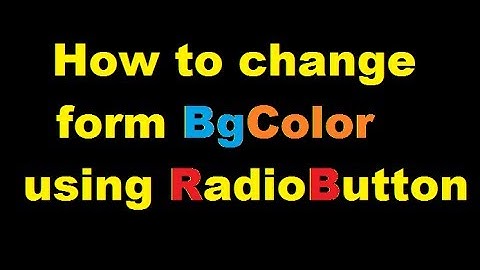 How to change form background color in run time in vb.net