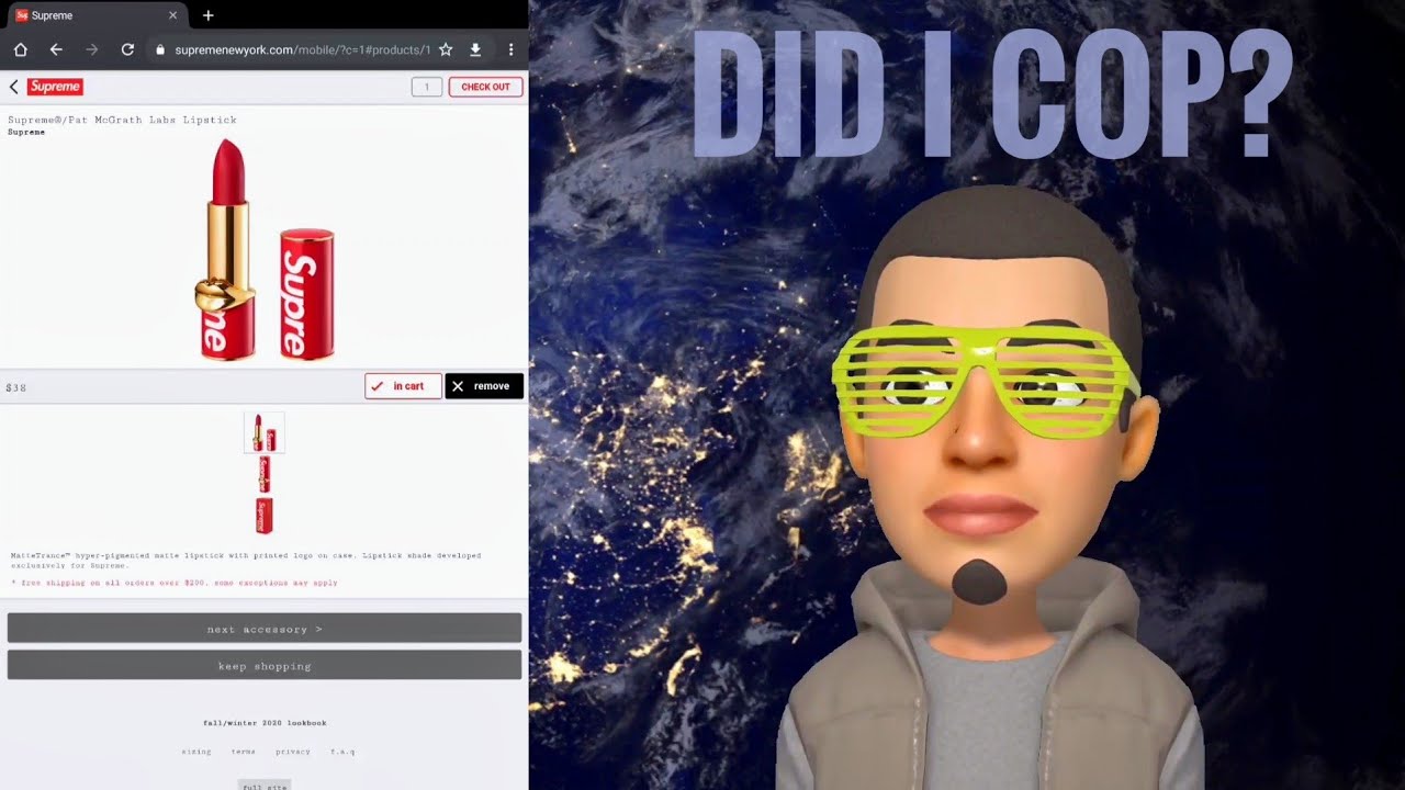 Supreme FW20 week 3 live cop , Lipstick 💄 😘