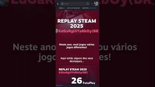 Segue um resumo da minha jogatina da Steam esse ano. #deuséfiel #gamercristão #steam #steamgame #lol