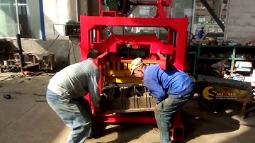 concrete block machine QTJ4-40 concrete hollow block machine operation process(2020)