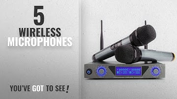 Top 10 Wireless Microphones [2018]: ARCHEER UHF Wireless Microphone System with LCD Display Dual
