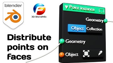 How to use distribute points on faces node in Blender | learn blender geometry nodes
