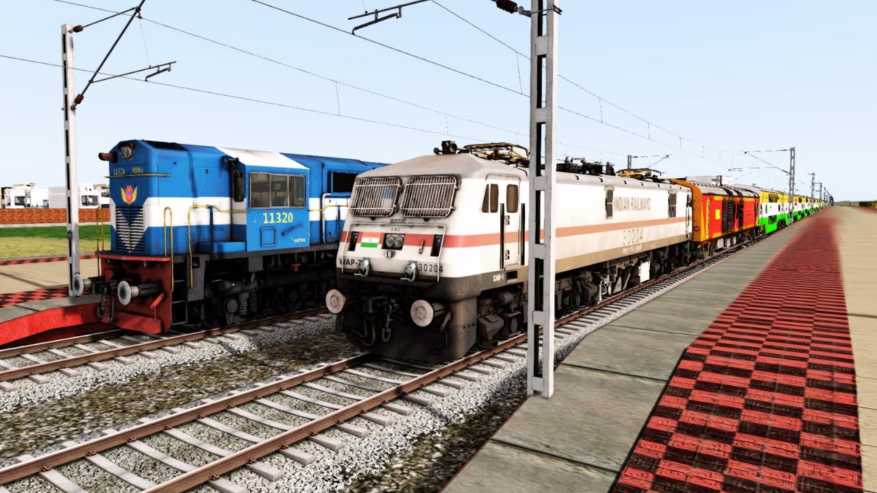 DOUBLE DECKER AC EXPRESS TRAIN #2 | BUMPY RAILROAD | Train Simulator ...