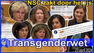Tweede Kamer stemt over Transgenderwet: 'Onwenselijk, onaangenaam & NSC zakt door het ijs'