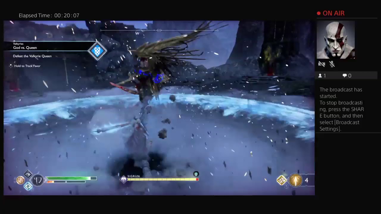 God of War, Valkyrie Queen, first time