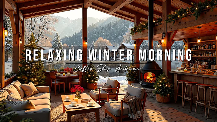 Relaxing Winter Morning Jazz at Outdoor Coffee Shop Ambience ❄ Soft Piano Jazz Music for Studying