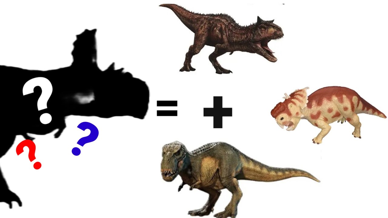 Carnotaurus + T-rex + Pachyrhinosaurus Hybrid Drawing | Dinosaur Fusion Drawing | Dinosaur