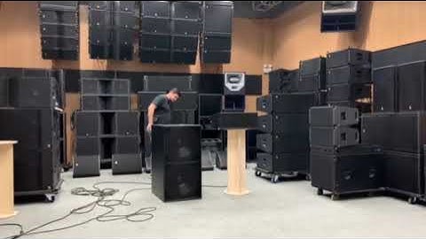 Sanway audio WS218  W8LM dual 18inch subwoofer sound testing