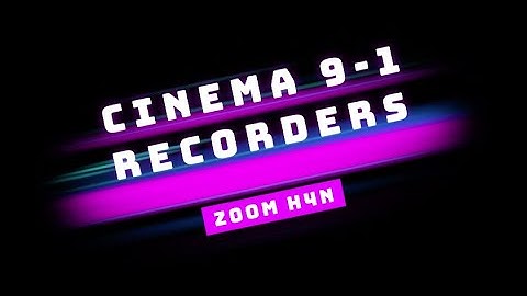 CINEMA 009-1: Zoom H4N Tutorial