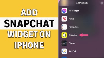 How To Add Snapchat Widget On iPhone! (2024)