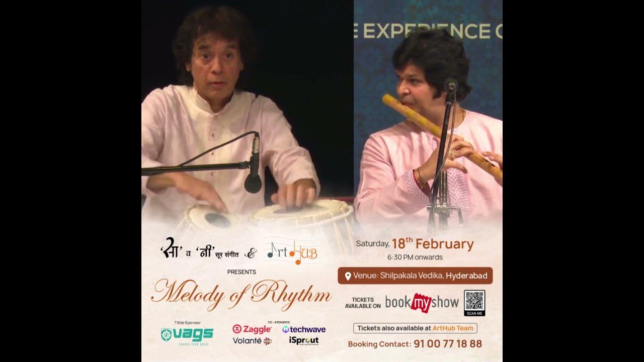 Padma Vibhushan Ustad Zakir Hussain and Pt Rakesh Chaurasia on Feb 18