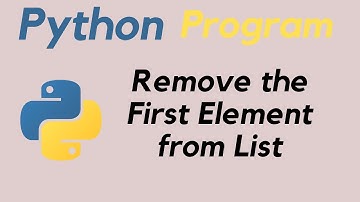 Remove First Element from List ||Python programming