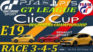 GT SPORT (PS4 PRO) E19 | CLIO CUP RACES 3-4-5 | CLIO R.S. 220 TROPHY '16