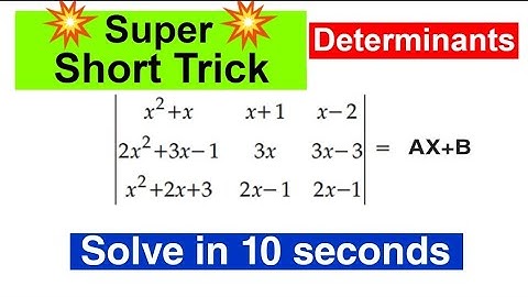 🔥Superb short cut to solve DETERMINANT for JEE/NDA/BITSAT/Airforce/Competitive exam.