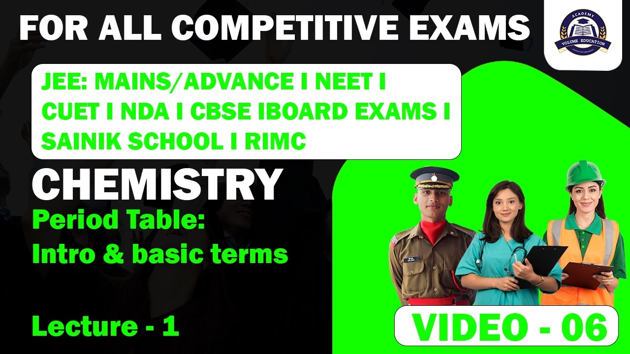 Chemistry I Periodic Table introduction I JEE I NEET I CUET I NDA I other competitive exams