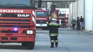 Incêndio em silo na zona industrial de amorim