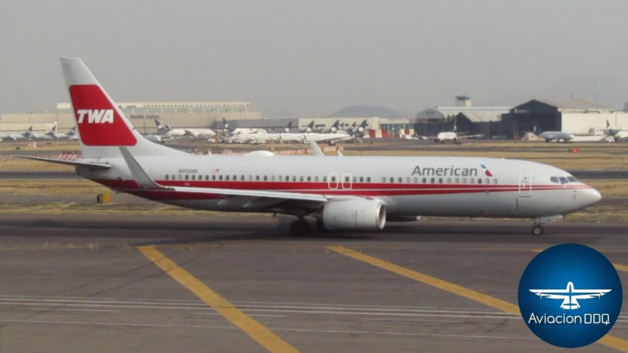 Boeing 737-800 de American Airlines | TWA Heritage Livery | AICM