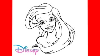 Cum se Deseneaza ARIEL 👸 Printesa Disney din Desene Animate | Desen Usor