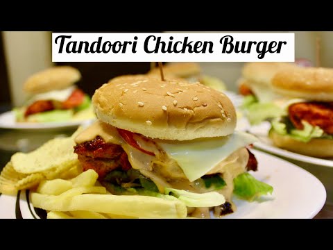 Tandoori Chicken Burger Recipe | Juicy, Spicy & Easy Indian-Style Burger