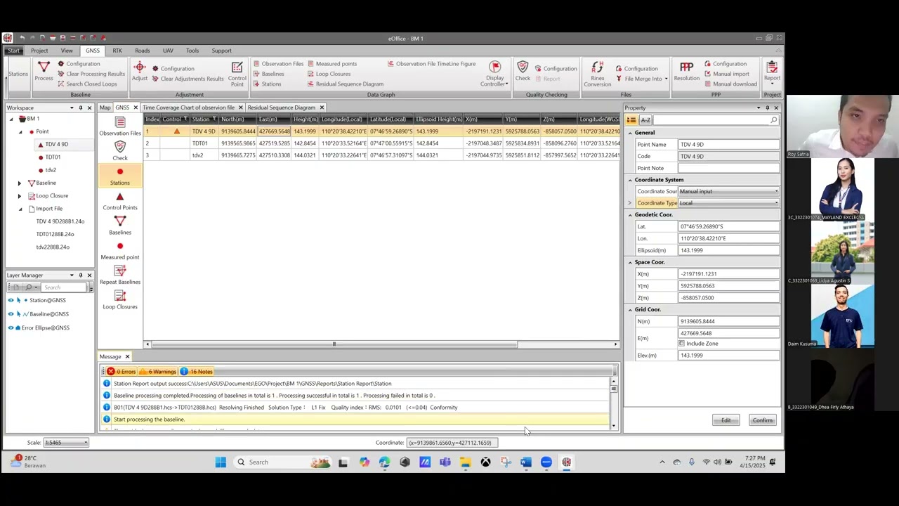 Pengolahan GNSS Statik dengan eOffice