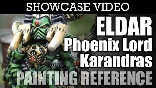 Painted Eldar Phoenix Lord Karandras - The Shadow Hunter Warhammer 40k Showcase | HD Images & Video