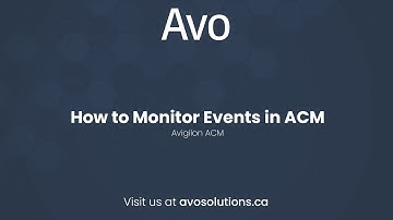 How to Monitor Events in ACM