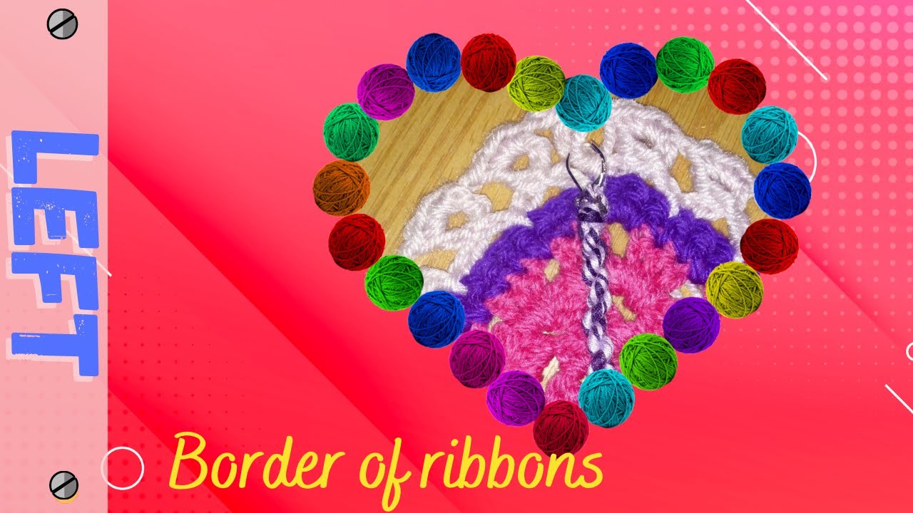 Ribbon border - Left Handed crochet tutorial - YouTube