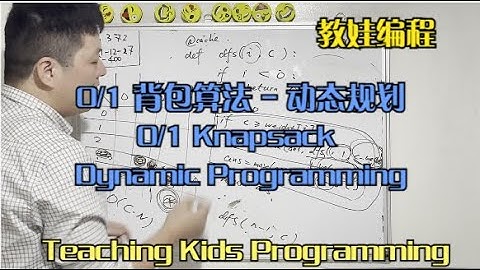 Day 372 - Teaching Kids Programming - 0/1 Knapsack Problem by Top Down Dynamic Programming Algorithm