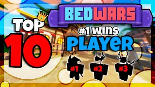 Top 10 Most Wins Players In Roblox BedWars...