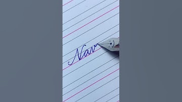 No.626 Navya | How to write your name in neat and clean cursive handwriting with a fountain pen