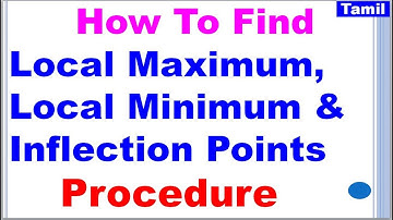 MA25C01-Applied Calculus | MA3151-Matrices and Calculus| Local Maximum & Minimum | Inflection Points