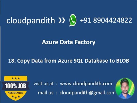 Azure Data Factory || Copy Data from Azure SQL Database to BLOB in ...