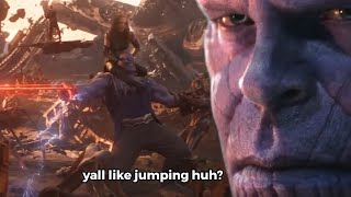 The Avengers Try to VIOLATE Thanos BUT he's jump RESISTANT