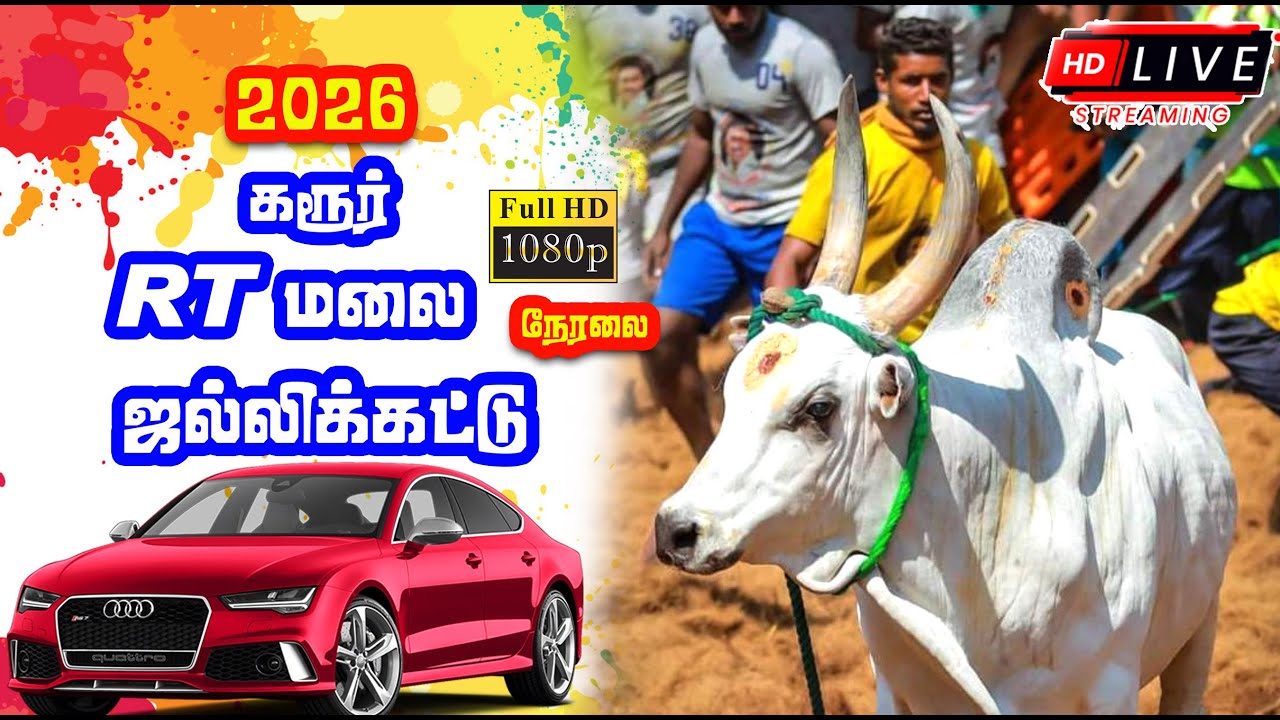 🔴 Live | RT மலை ஜல்லிக்கட்டு நேரலை | கரூர் மாவட்டம் RT மலை RT malai Jallikattu Live