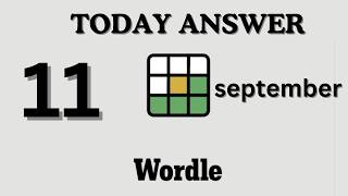 Today's Wordle Answer Sep 11, 2026 #1910 – NYT Wordle Hints & Answer