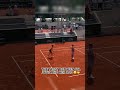 No. 17 Iva Jovic was serving over her dad in warmups 👀😮 (via chris_eubanks96/IG)