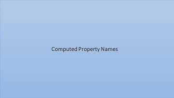 Computed property names - set object property by variable