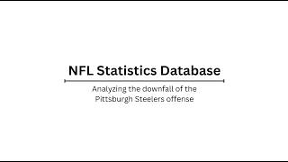 NFL Statistics Database Presentation