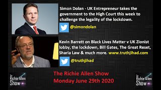 The Richie Allen Show Monday June 29th 2020
Richie is joined by Simon Dolan and Kevin Barrett.
The entrepreneur Simon Dolan takes the UK government to the High Court this coming Thursday. it has been described as the most important case in our lifetime. Simon is challenging the legality of the coronavirus lockdown. its huge. He reminds Richie why the case is so important and how he has prepared for it.
Theres a row brewing between Black Lives Matter UK and the Campaign Against Antisemitism. BLM UK tweeted in support of Palestine yesterday, criticised Israeli settlements and claimed that UK politicians are gagged from speaking out against Israel. The UK Zionist lobby didnt like it. Academic, author and broadcaster Kevin Barrett joins Richie to discuss this and more.
Support The Richie Allen Show by making a financial contribution at www.richieallen.co.uk The bank account details and the PayPal link can be found there.
Richie has been producing and presenting television and radio programs for the best part of twenty years. The Richie Allen Show airs Monday - Thursday at 5 PM GMT and at 11 AM UK Time each Sunday.
Listen live here:
http://www.richieallen.co.uk
http://www.fabradiointernational.com (Channel 2)
http://www.triggerwarning.tv/live
https://tunein.com/radio/The-Richie-Allen-Show-s236521/
The show features up to the minute news analysis by researchers, journalists and academics who are ignored by the corporate controlled media, as well as featuring activists from all around the world who are making a difference in their communities every day. People are tired of hearing about the problems, they want to hear of positive solutions.
That is why the show, while challenging the mainstream medias version of events, focuses heavily on the men and women who are trying to cause a seismic shift in the current paradigm. The skype line to the show will be open for listeners to call in and have their say. There will be no censorship.
Your Call Kevin MacLeod (incompetech.com)
Licensed under Creative Commons: By Attribution 3.0 License
http://creativecommons.org/licenses/by/3.0/ (incompetech.com)
https://www.youtube.com/watch?v=yrFkix6A6tc
This Youtube Channel, associated Website and its content is copyright of The Richie Allen Show – ©The Richie Allen Show 2014. All rights reserved.
Any redistribution or reproduction of part or all of the contents in any form is prohibited other than the following:
* you may print or download to a local hard disk extracts for your personal and non-commercial use only
* you may copy the content to individual third parties for their personal use, but only if you acknowledge the website as the source of the material
You may not, except with our express written permission, distribute or commercially exploit the content. Nor may you transmit it or store it in any other website or other form of electronic retrieval system. The Richie Allen Show Monday June 29th 2020