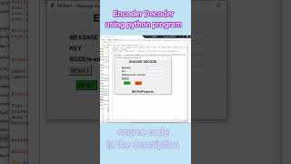 encode decode using python  program