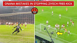 😲André Onana Mistakes vs Galatasaray's Ziyech 2 Free-kicks!