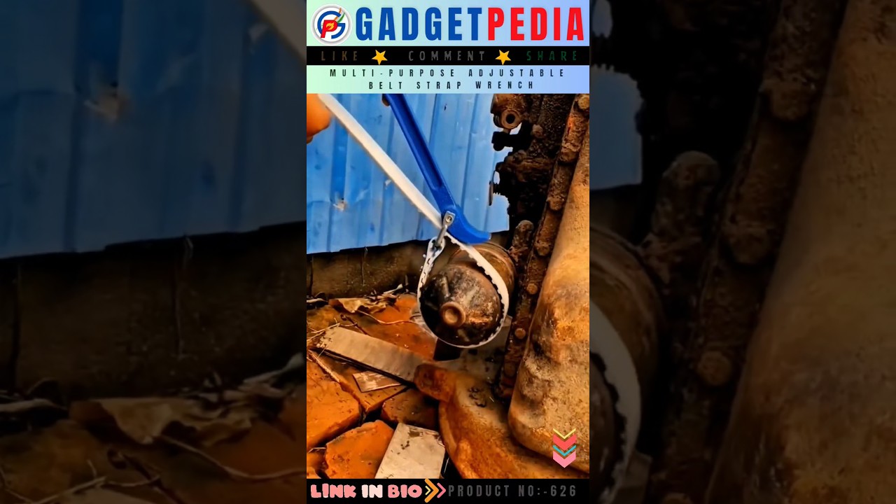 Multi-Purpose Adjustable Belt Strap Wrench 
