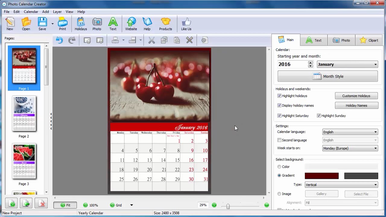 how-to-make-your-own-calendar-for-2016-youtube