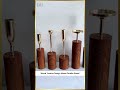Wood Texture Design Metal Candle Stand from Decor Uncle