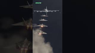 F-22s and FB-22s are following the  KC-46