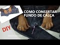 COMO CONSERTAR FUNDO RASGADO DE CALÇA JEANS DIY| Atelier Costurando Comigo by Fatima Valeria